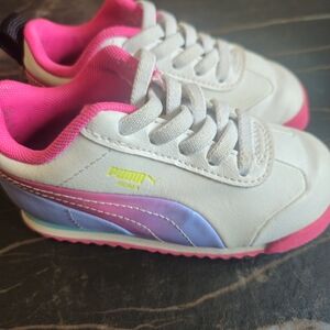 Puma Roma Toddler Sneakers White Pink Size 6C
